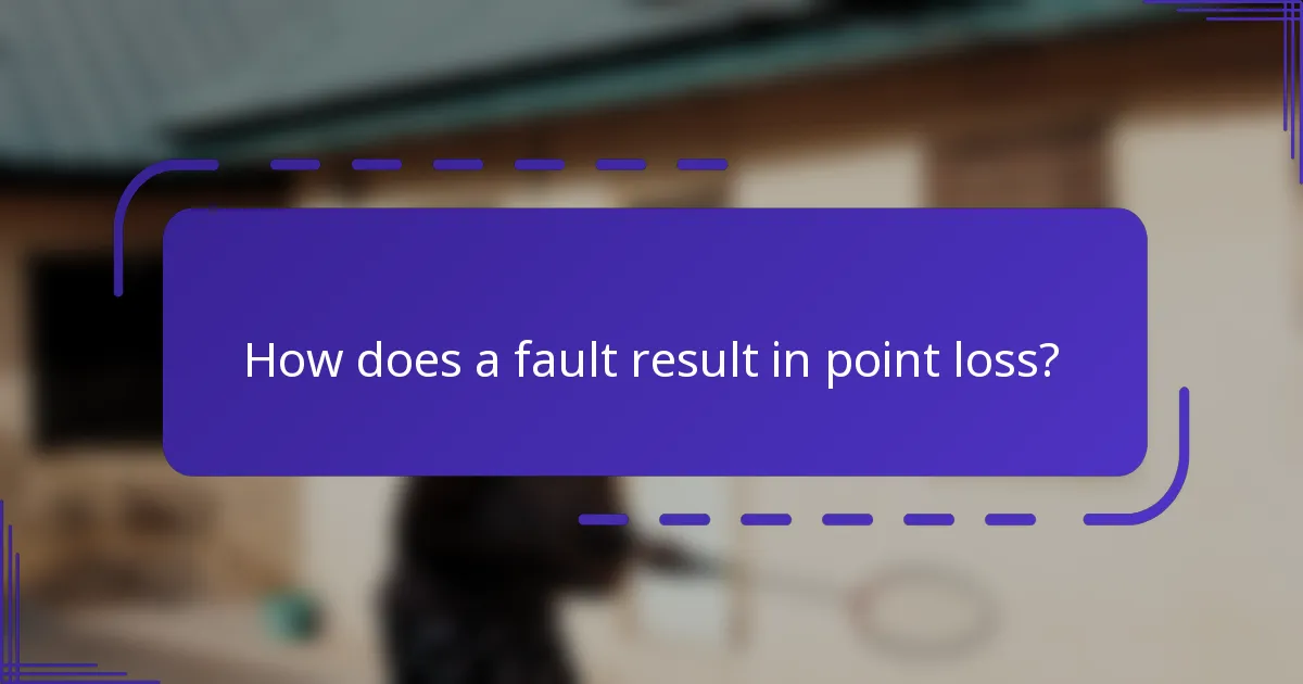 How does a fault result in point loss?